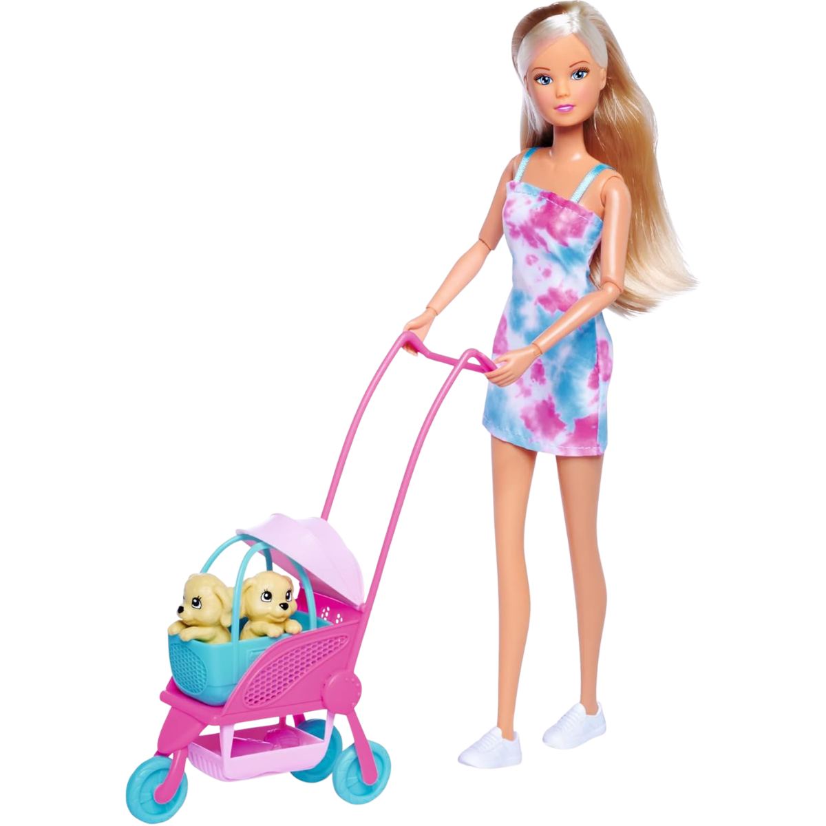 MUÑECA STEFFI LOVE PASEO DE PERRITOS SET CON COCHECITO Y MASCOTAS - 3