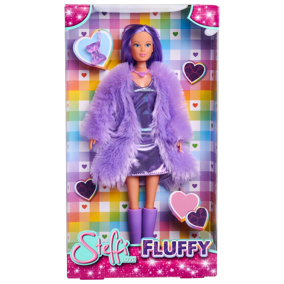 MUÑECA STEFFI LOVE ABRIGO FLUFFY FASHION CON VESTIMENTA SUAVE Y ACCESORIOS - 2