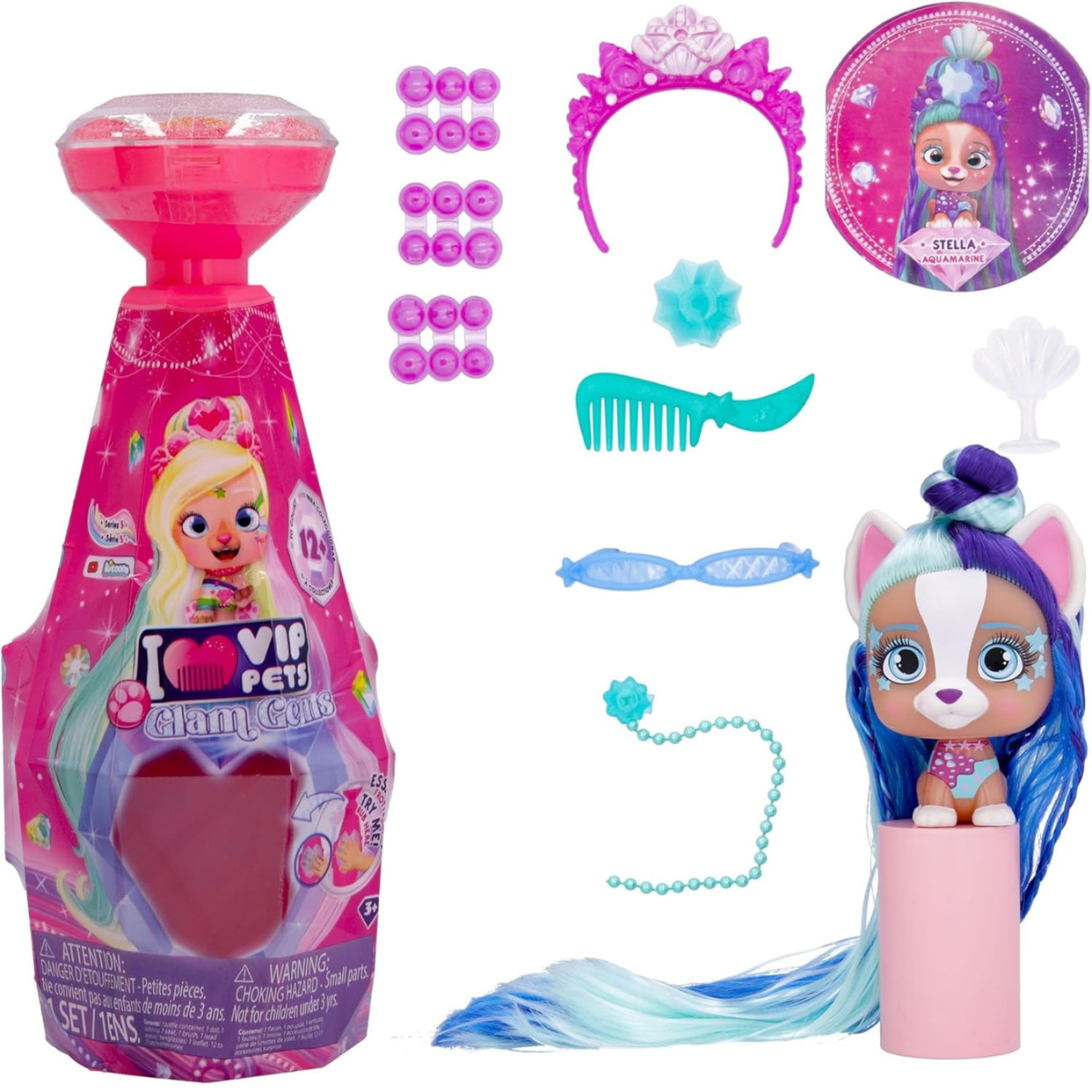 MUÑECA VIP PETS COLECCIONABLE GEMAS DE GLAMOUR CABELLO LARGO Y ACCESORIOS - 1