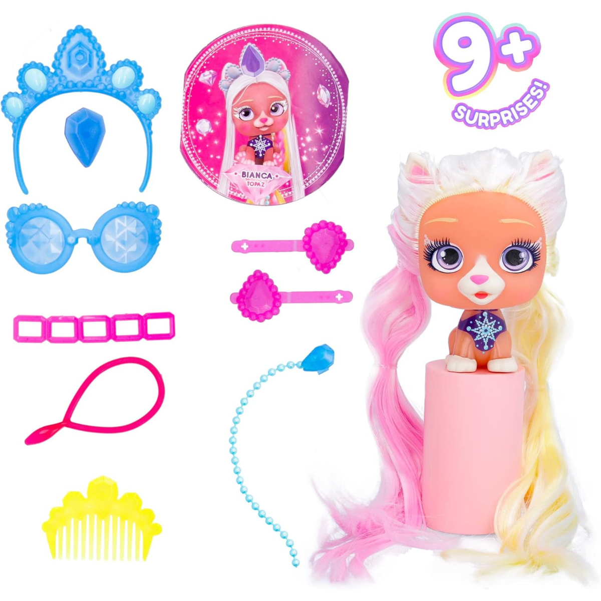 MUÑECA VIP PETS COLECCIONABLE GEMAS DE GLAMOUR CABELLO LARGO Y ACCESORIOS - 3