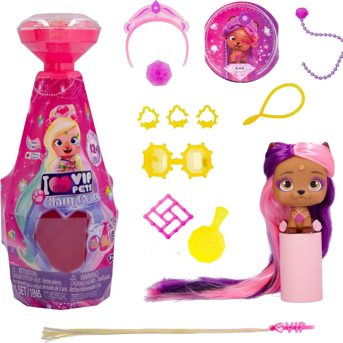 MUÑECA VIP PETS COLECCIONABLE GEMAS DE GLAMOUR CABELLO LARGO Y ACCESORIOS - 5