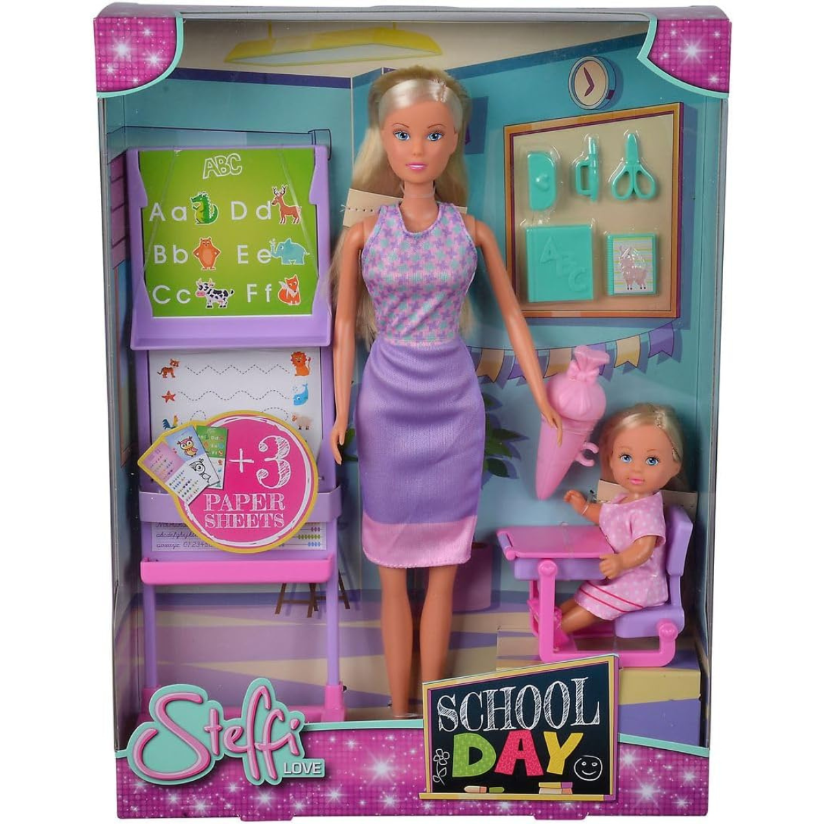 MUÑECA STEFFI LOVE DÍA DE CLASES SET DIDÁCTICO CON MAESTRA Y ALUMNA - 2