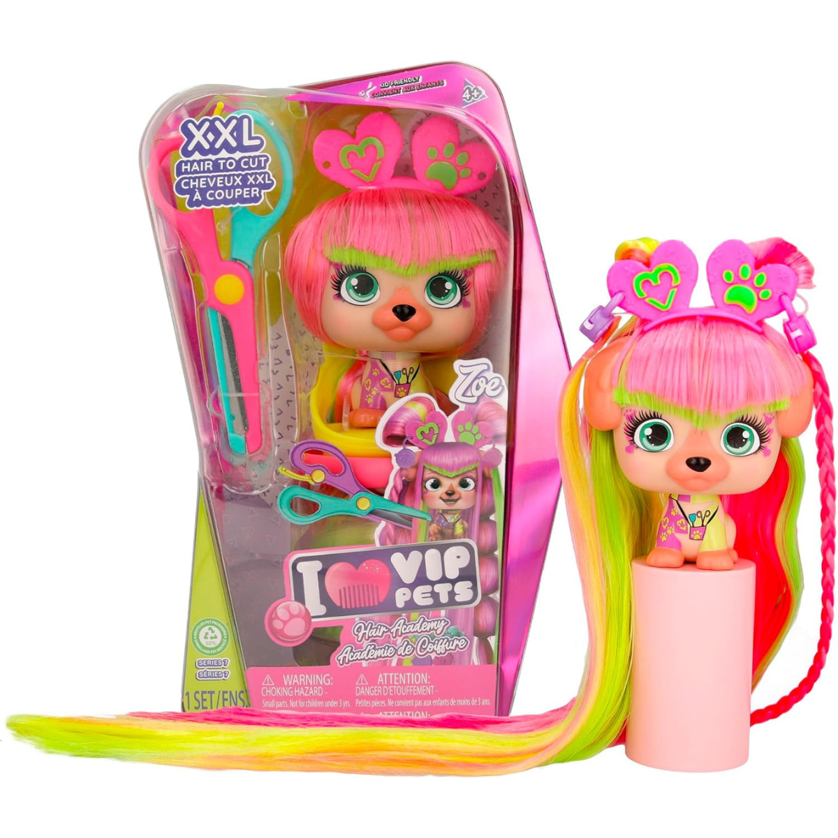 MUÑECA VIP PETS COLECCIONABLE ESCUELA DE PEINADOS CON CABELLO LARGO + SALÓN DE PEINADOS - 1