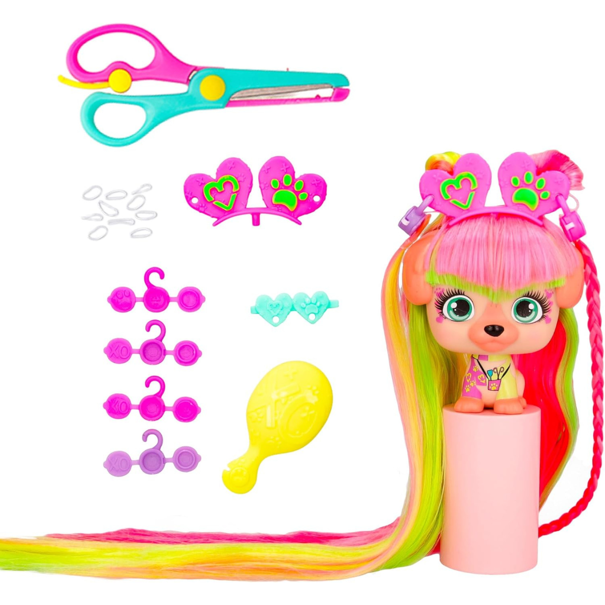 MUÑECA VIP PETS COLECCIONABLE ESCUELA DE PEINADOS CON CABELLO LARGO + SALÓN DE PEINADOS - 3