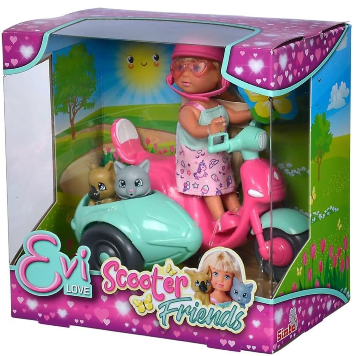 MUÑECA EVI LOVE CON MOTO Y MASCOTA + ACCESORIOS - 2