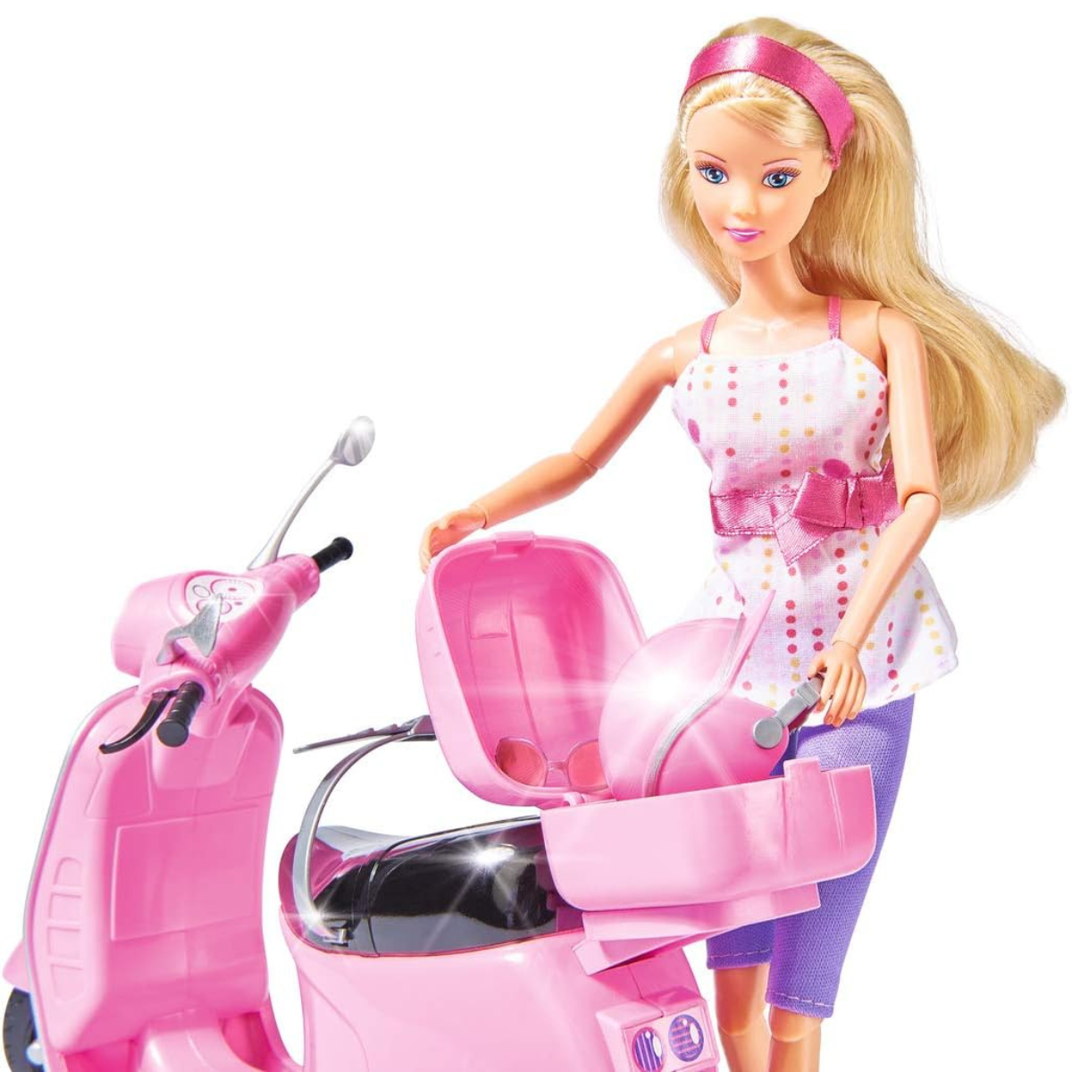 MUÑECA STEFFI LOVE CON MOTO Y CASCO SET DE JUEGO CON SCOOTER - 3