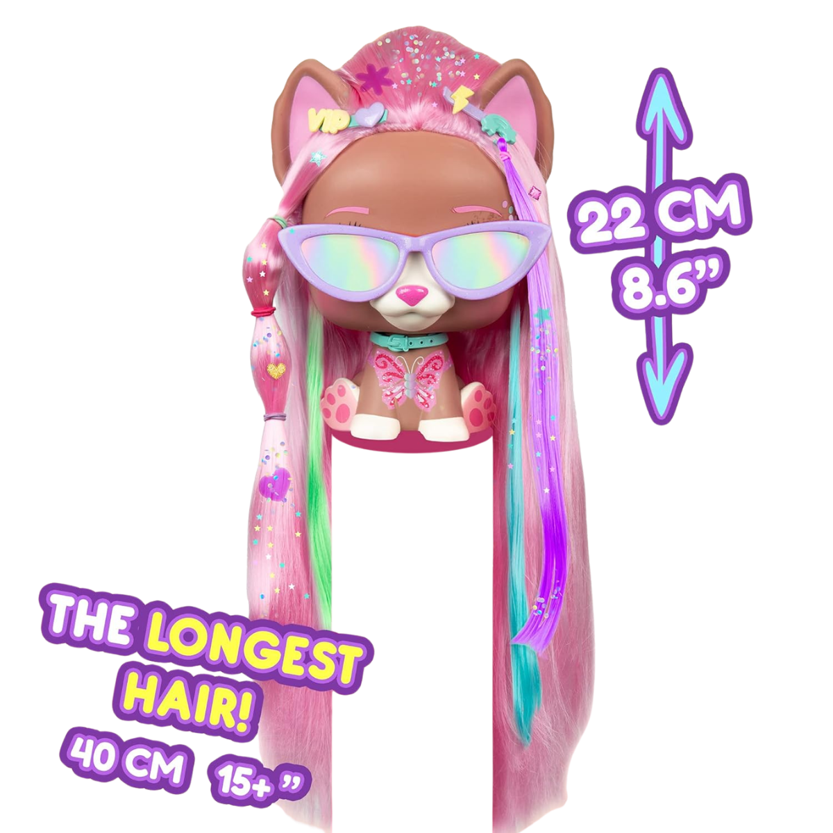 MUÑECA VIP PETS COLECCIONABLE MEGA NYLA COLOR BOOST CON CABELLO LARGO +30 ACCESORIOS - 5