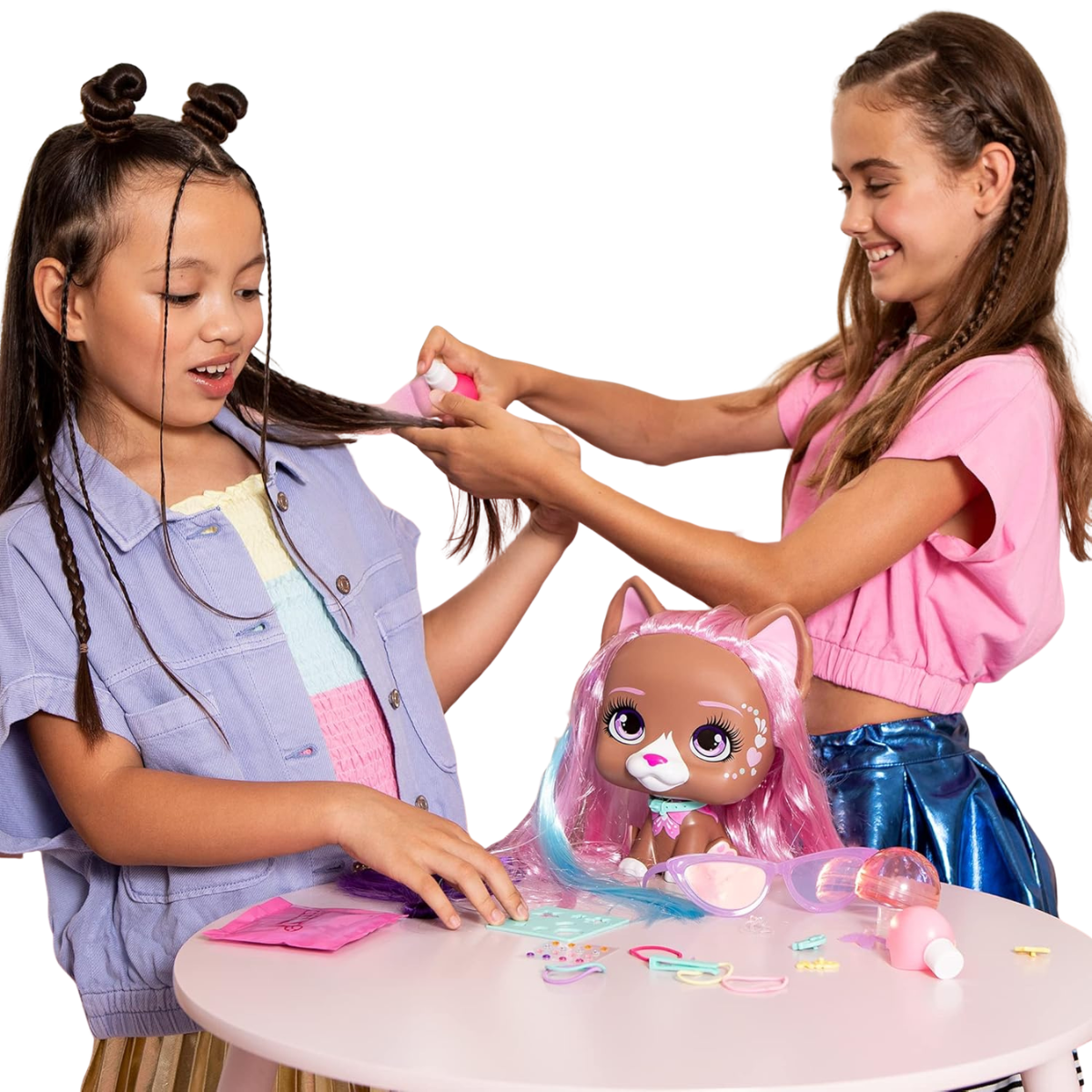MUÑECA VIP PETS COLECCIONABLE MEGA NYLA COLOR BOOST CON CABELLO LARGO +30 ACCESORIOS - 8
