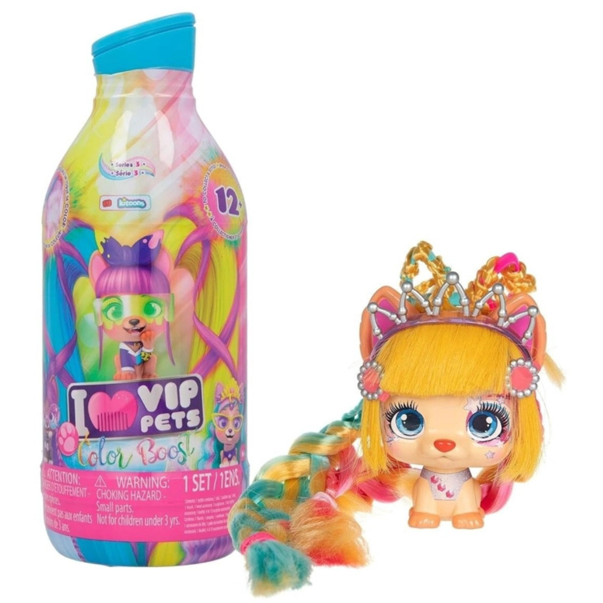 MUÑECA VIP PETS COLECCIONABLE COLOR BOOST CON CABELLO LARGO + ACCESORIOS - 1