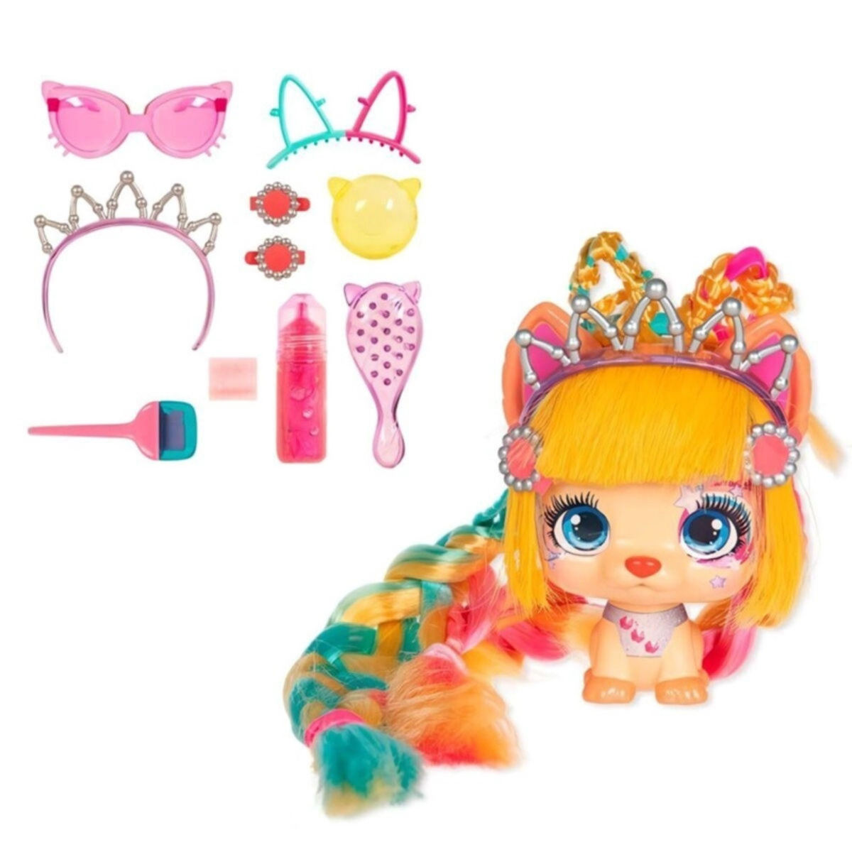 MUÑECA VIP PETS COLECCIONABLE COLOR BOOST CON CABELLO LARGO + ACCESORIOS - 2