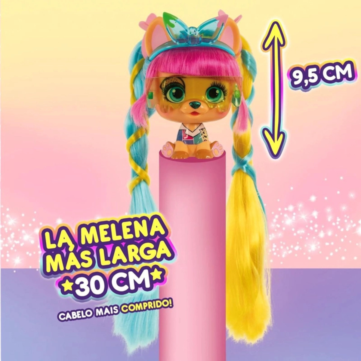 MUÑECA VIP PETS COLECCIONABLE COLOR BOOST CON CABELLO LARGO + ACCESORIOS - 3
