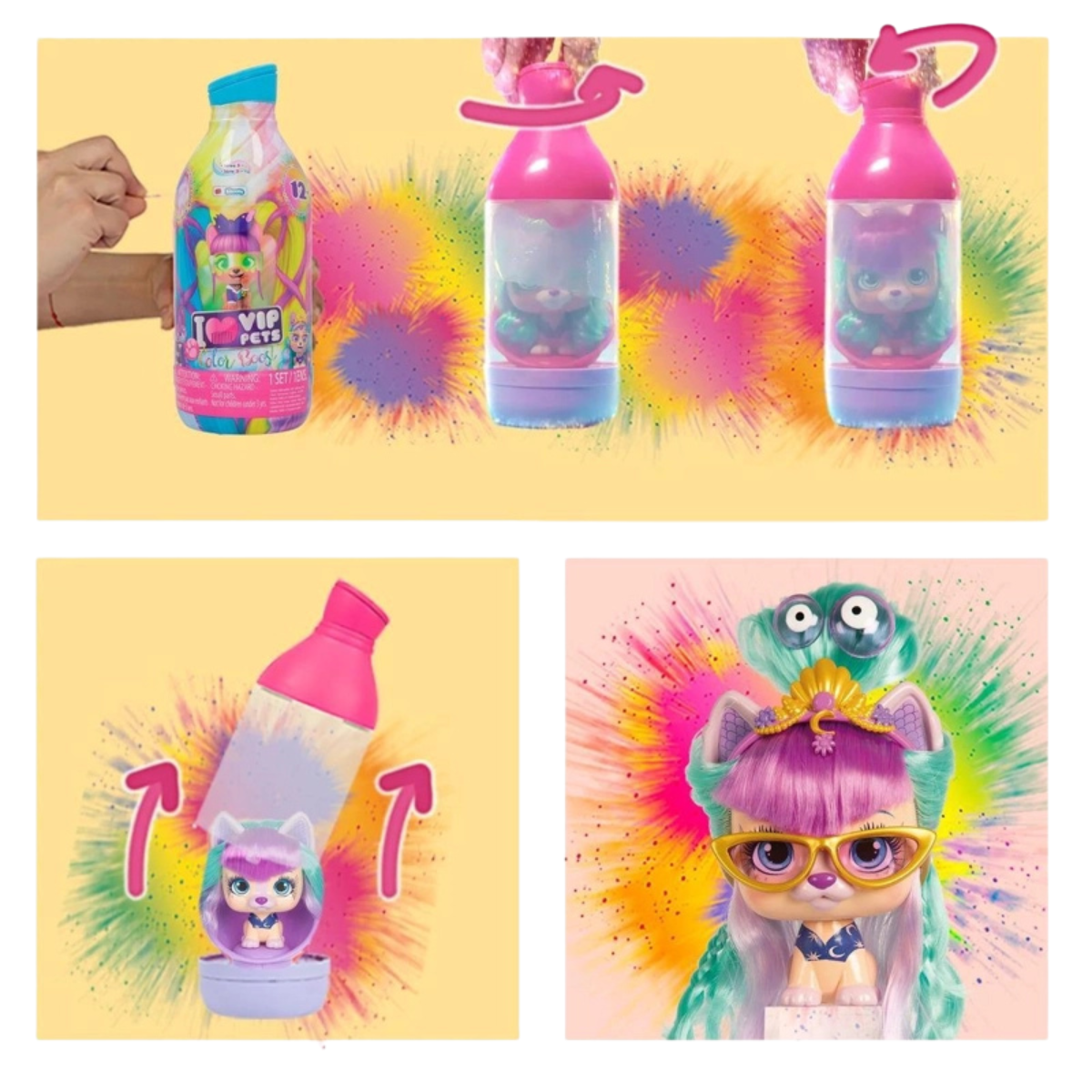MUÑECA VIP PETS COLECCIONABLE COLOR BOOST CON CABELLO LARGO + ACCESORIOS - 4