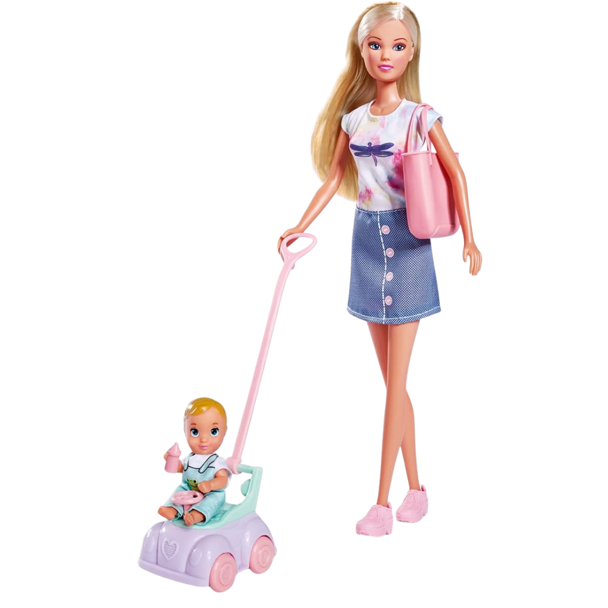 MUÑECA STEFFI LOVE CORREPASILLOS CON BEBÉ Y ACCESORIOS SET PASEO INTERACTIVO - 3