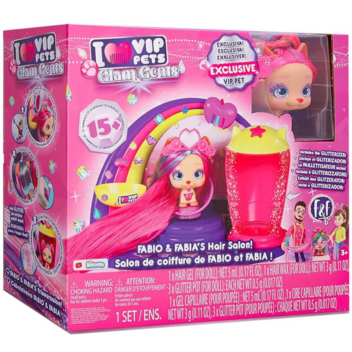 MUÑECA VIP PETS SALÓN DE BELLEZA GEMAS DE GLAMOUR PLAYSET + ACCESORIOS - 2