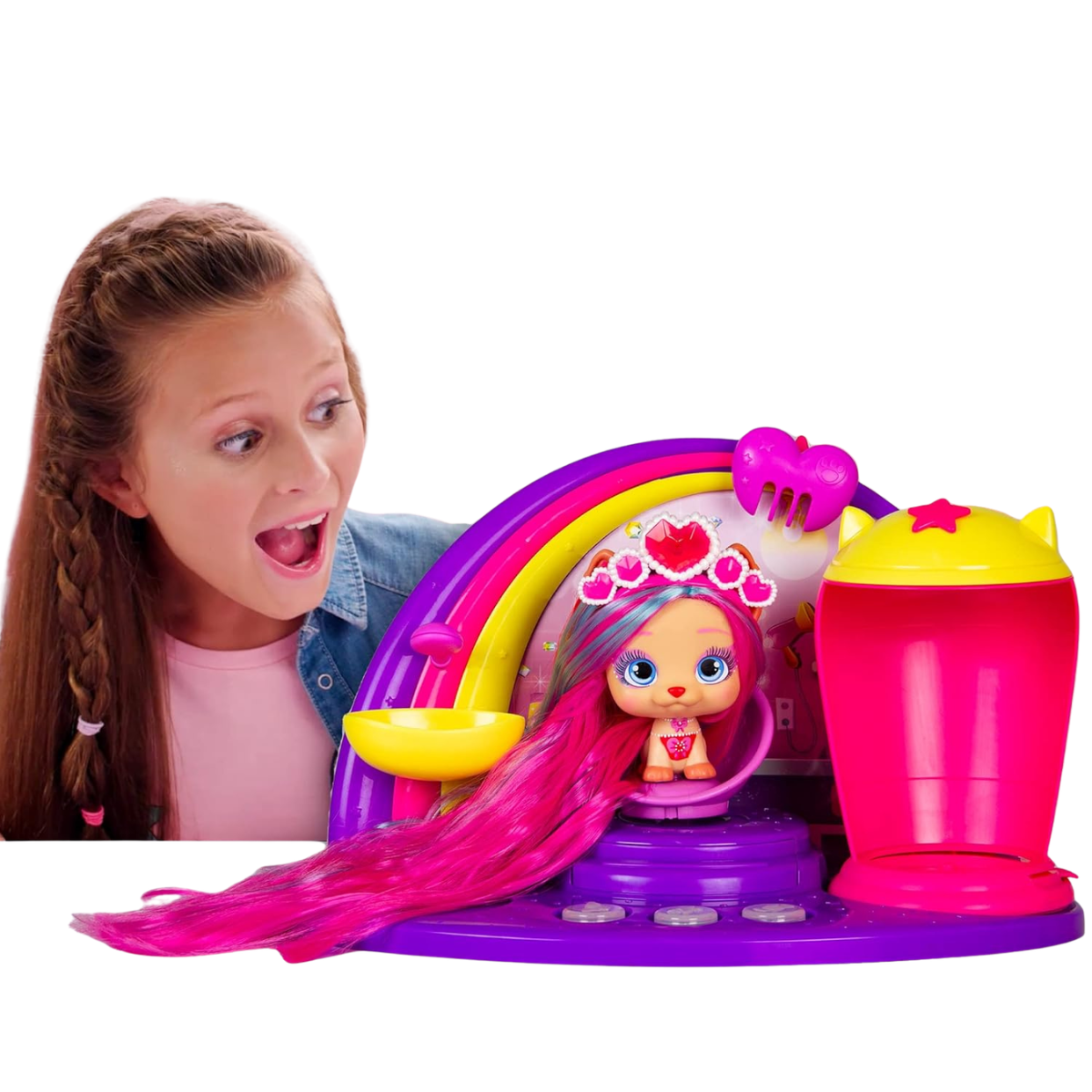 MUÑECA VIP PETS SALÓN DE BELLEZA GEMAS DE GLAMOUR PLAYSET + ACCESORIOS - 3
