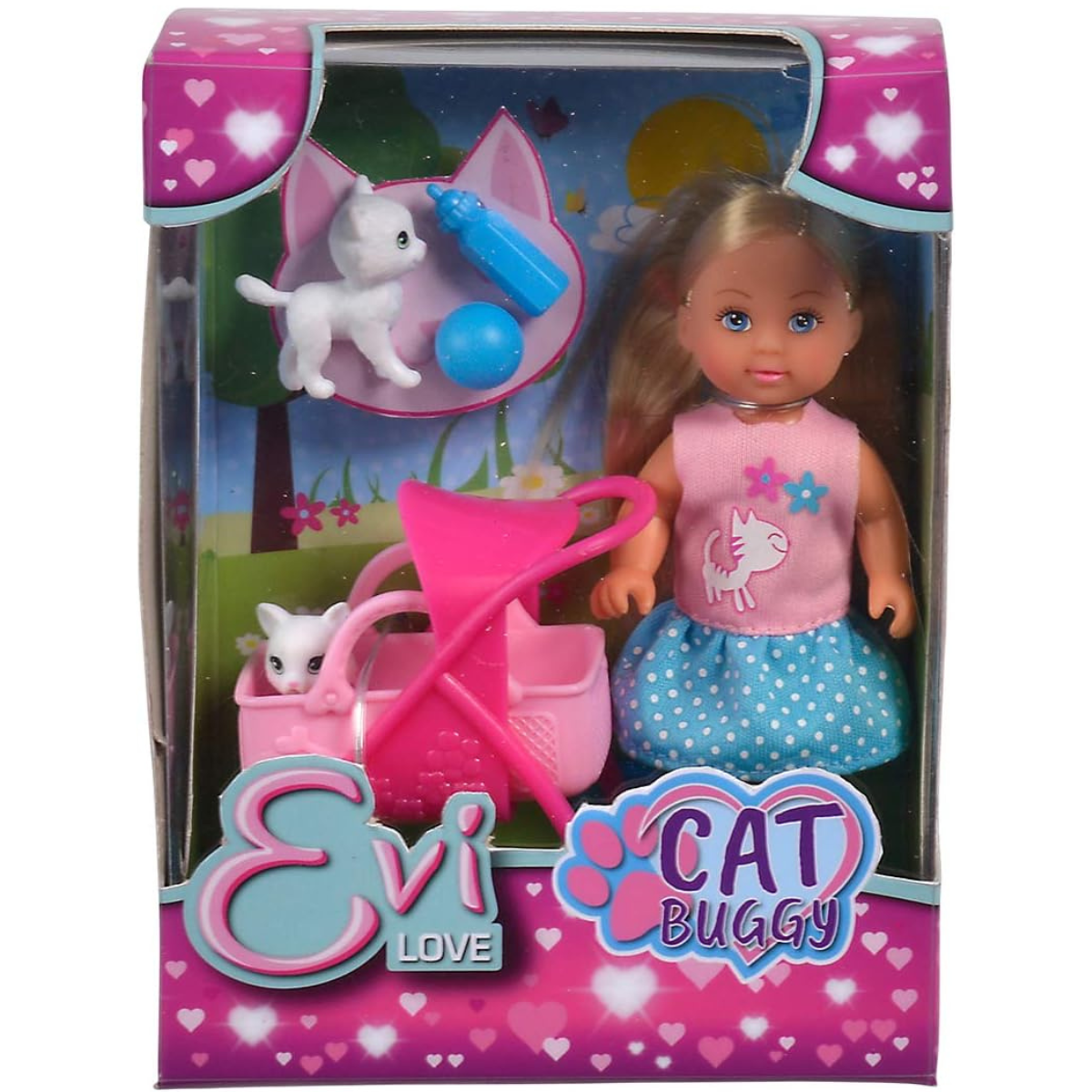 MUÑECA EVI LOVE GATO CON COCHE SET CON MASCOTA Y CARRITO - 2