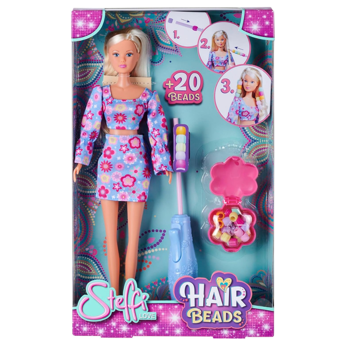 MUÑECA STEFFI LOVE PASEO MAMÁ Y BEBÉ SET CON COCHECITO Y ACCESORIOS - 2