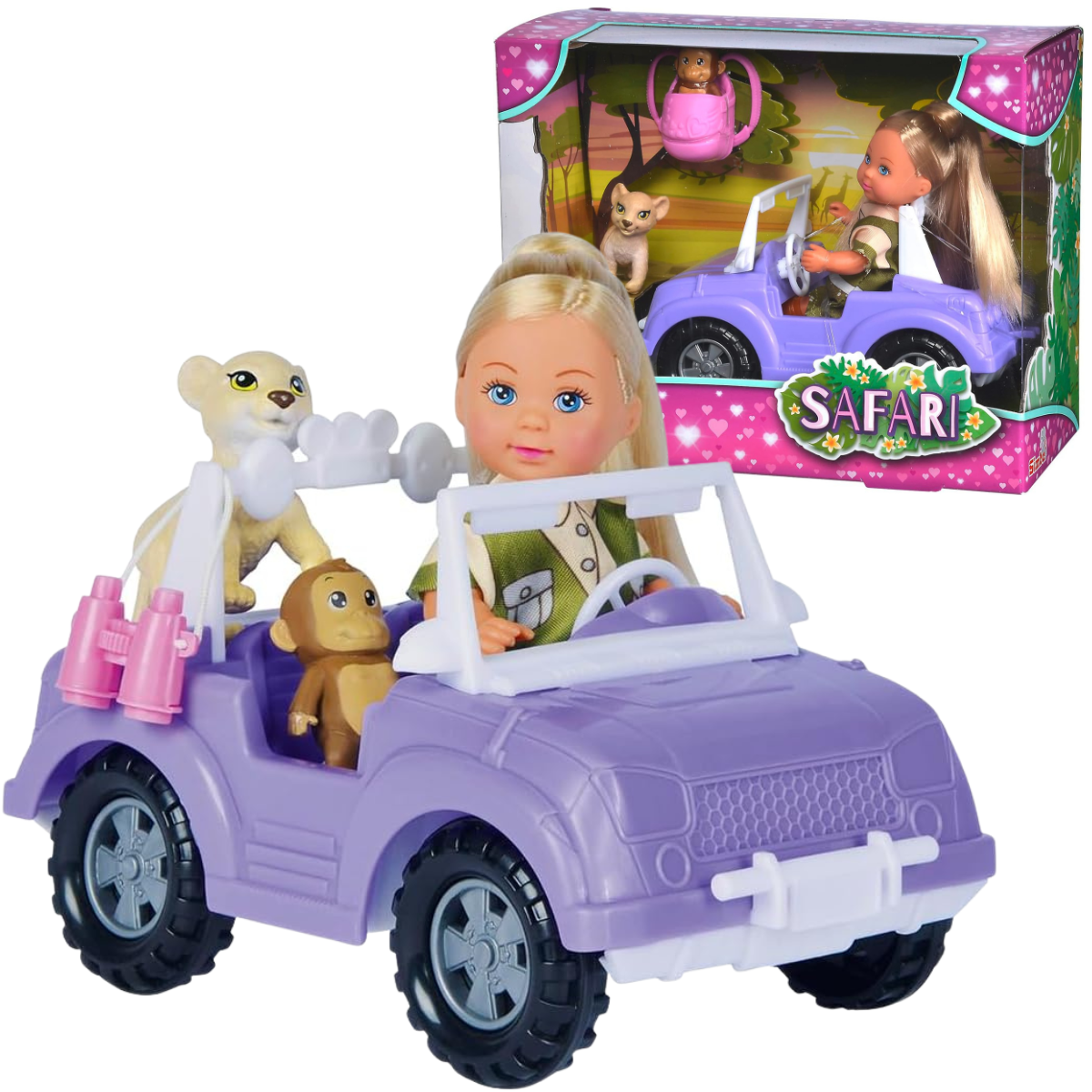 MUÑECA EVI LOVE SAFARI CON ANIMALES + ACCESORIOS - 1