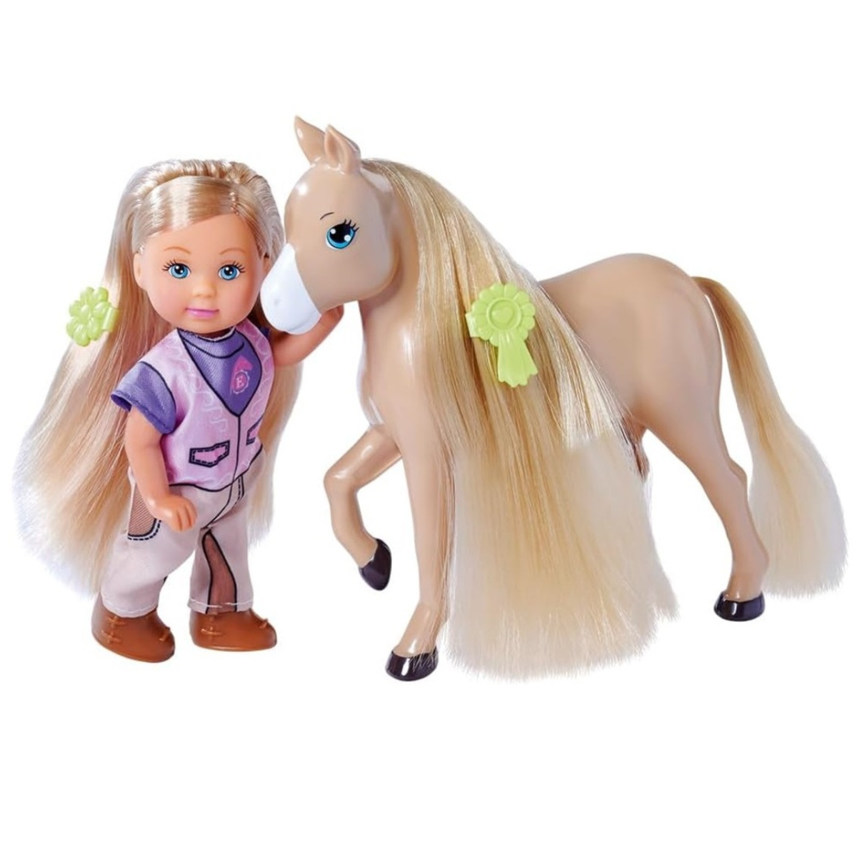 MUÑECA EVI LOVE CARRUAJE CON CABALLO SET PASEO + ACCESORIOS - 4