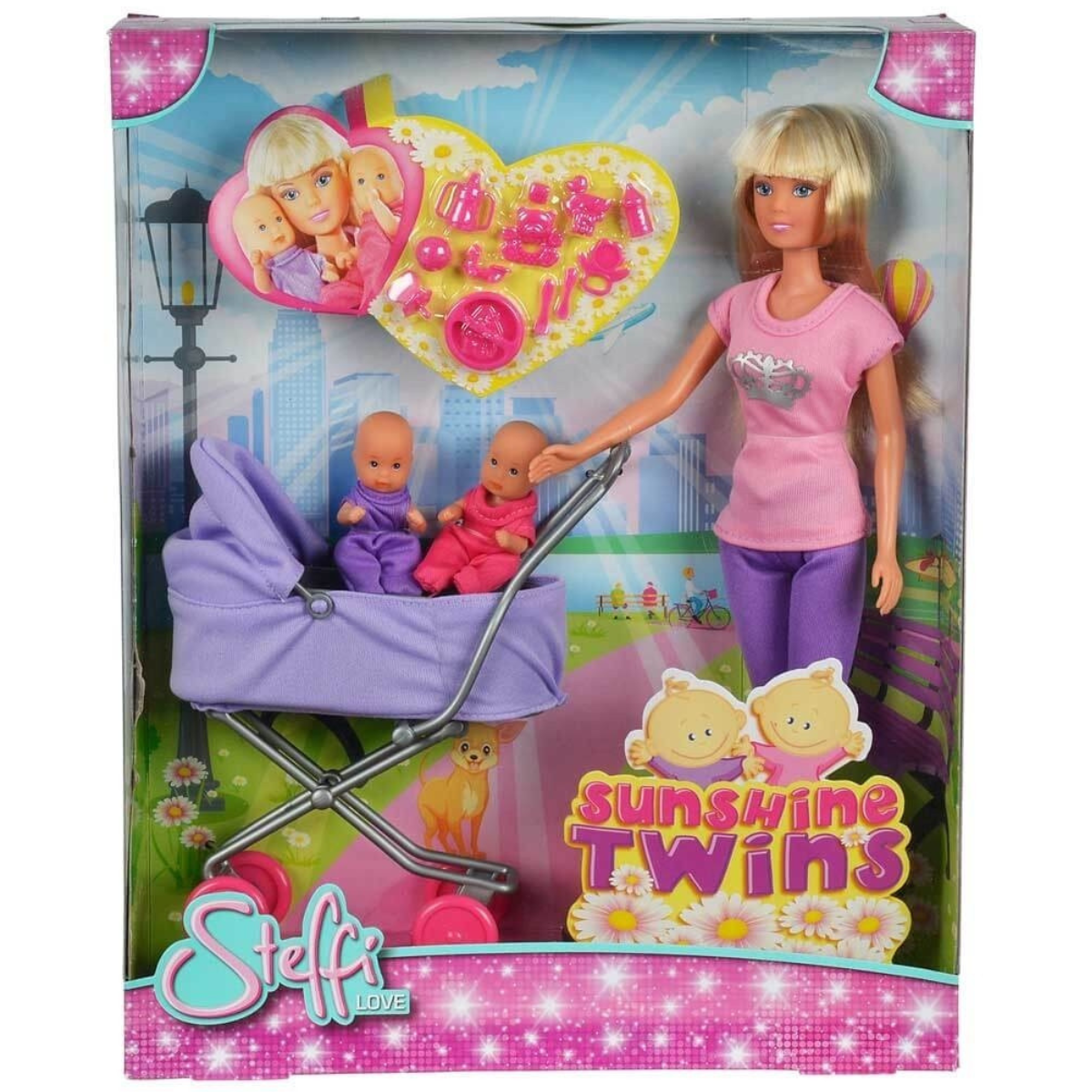 MUÑECA STEFFI LOVE PASEO GEMELOS SET DE MUÑECA CON COCHECITO Y GEMELOS - 2