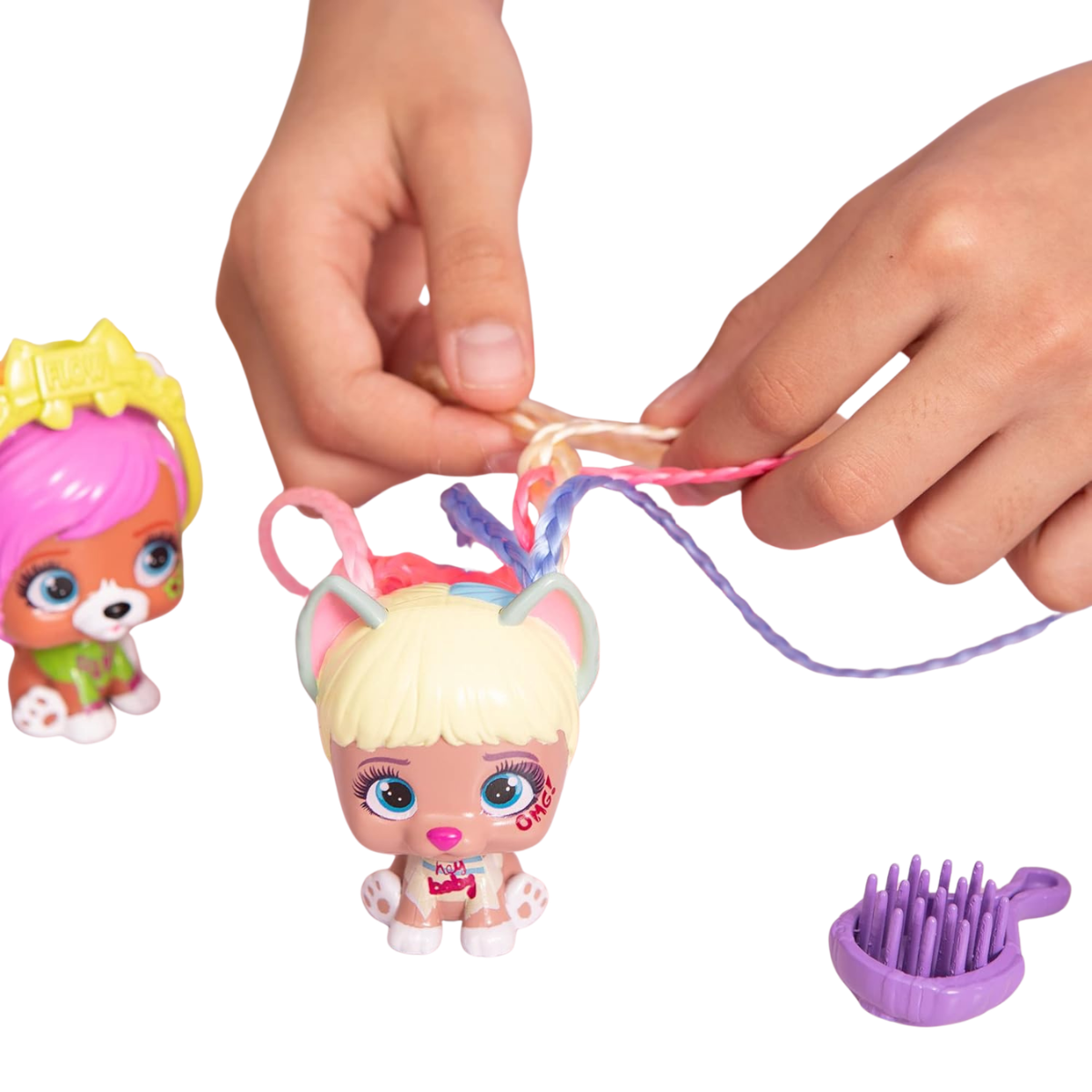 MUÑECA VIP PETS COLECCIONABLE FANS BOW POWER CON CABELLO LARGO - 4