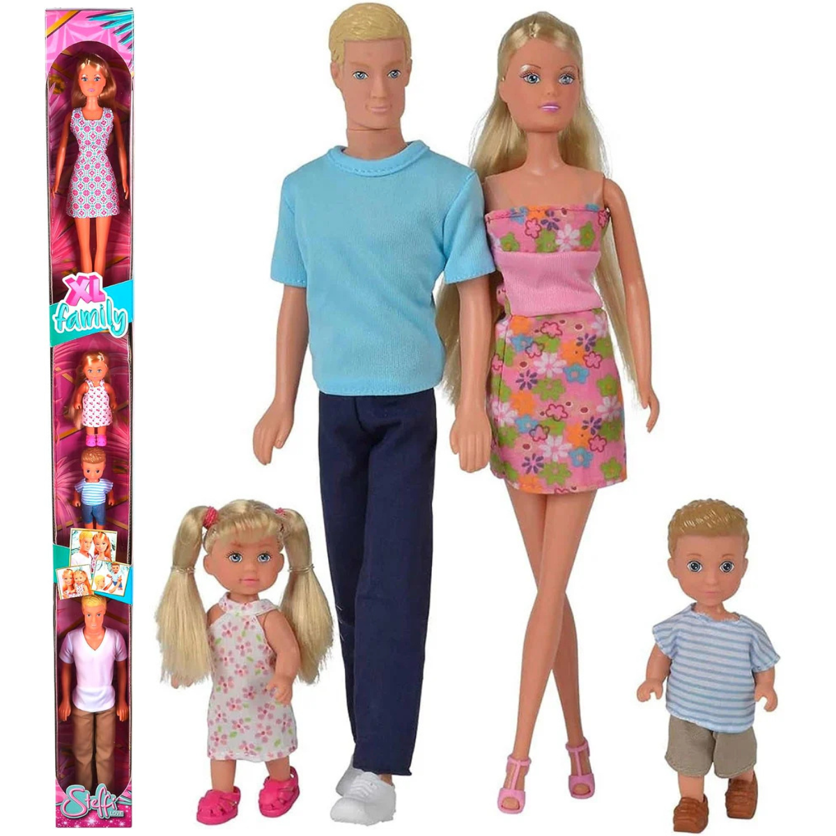 MUÑECA STEFFI LOVE FAMILIA 4 FIGURAS SET DE MUÑECAS CON KEVIN, EVI Y TIMMY - 1
