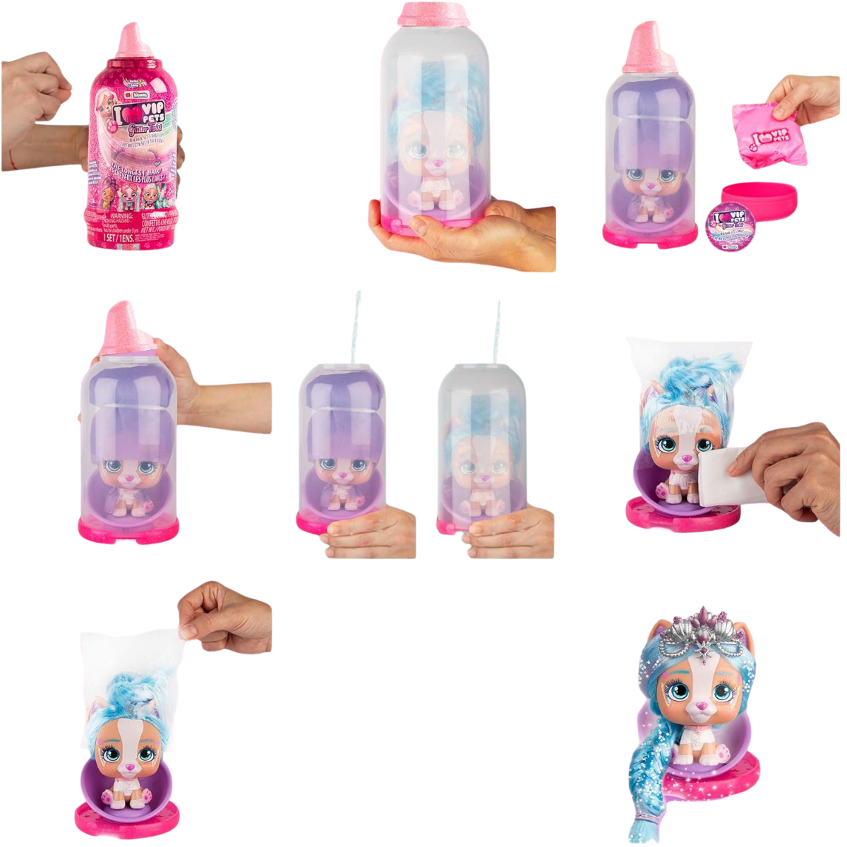 MUÑECA VIP PETS COLECCIONABLE TWIST DE BRILLO CON CABELLO LARGO + ACCESORIOS - 4
