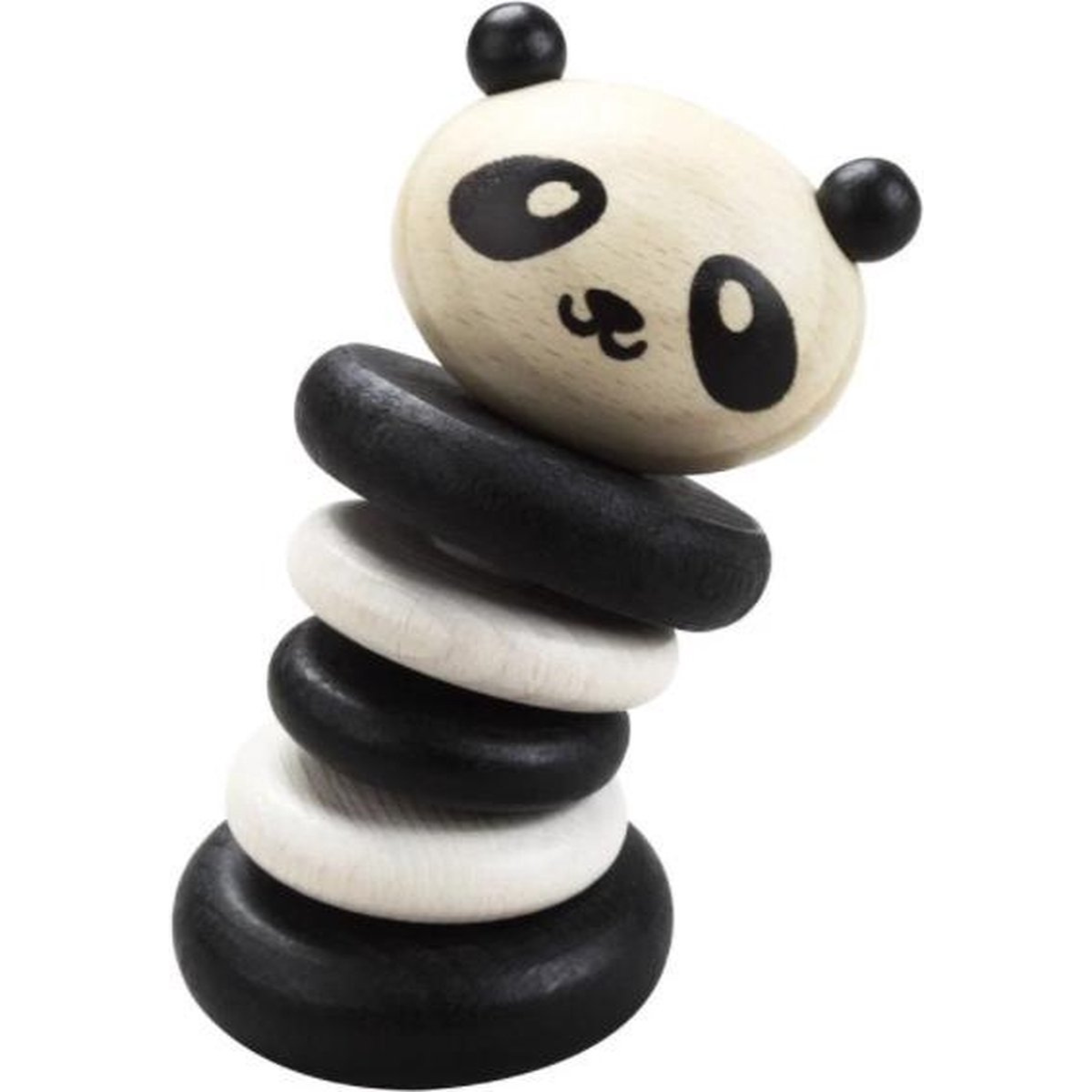 JUGUETE DE BEBÉ CLASSIC WORDL MI PRIMERA SONAJITA DE PANDA SENSORIAL DE MADERA - 4