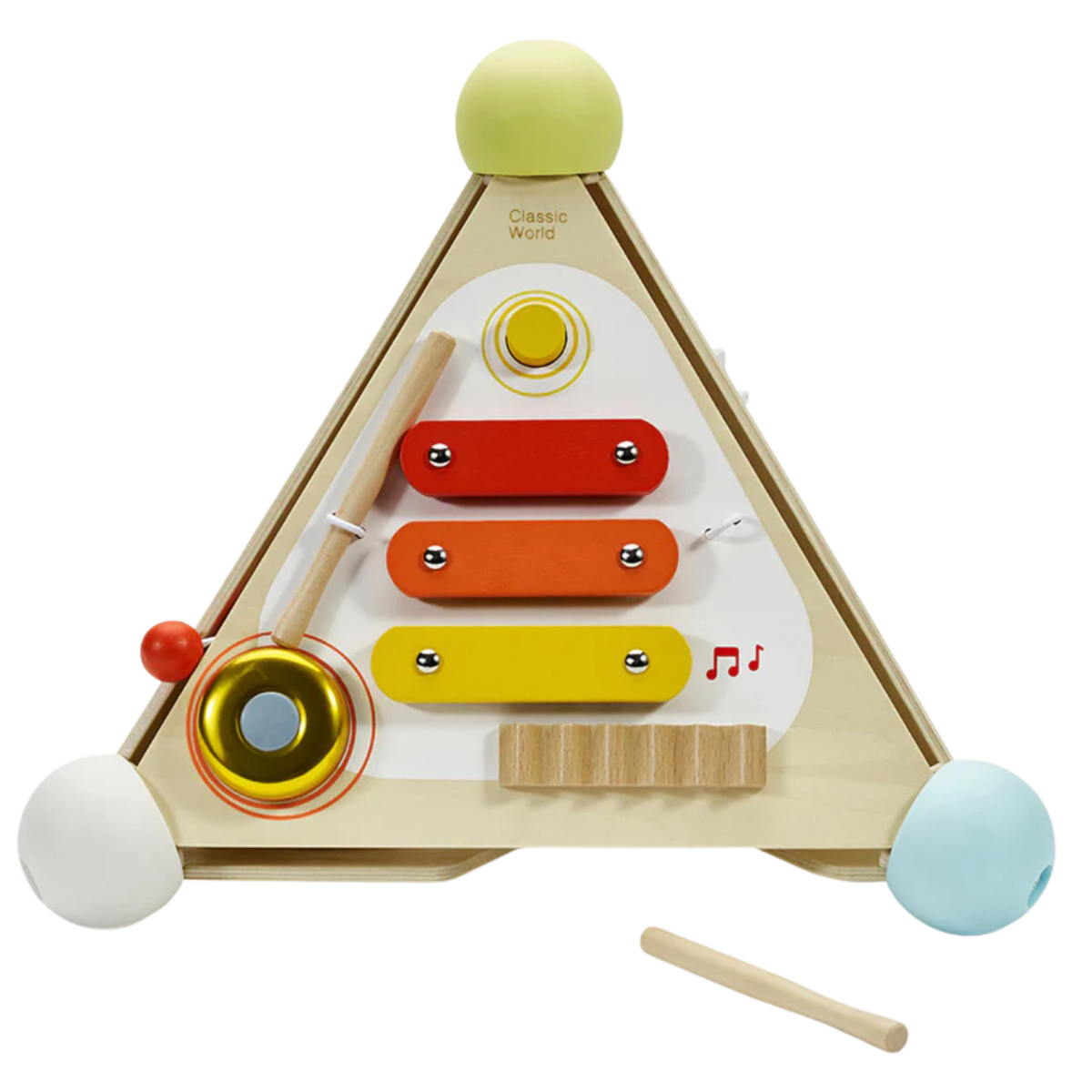 JUGUETE DE BEBÉ CLASSIC WORDL CAJA PIRAMIDE DIDÁCTICO DE MADERA - 3