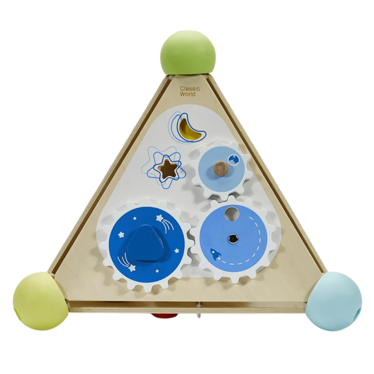 JUGUETE DE BEBÉ CLASSIC WORDL CAJA PIRAMIDE DIDÁCTICO DE MADERA - 6