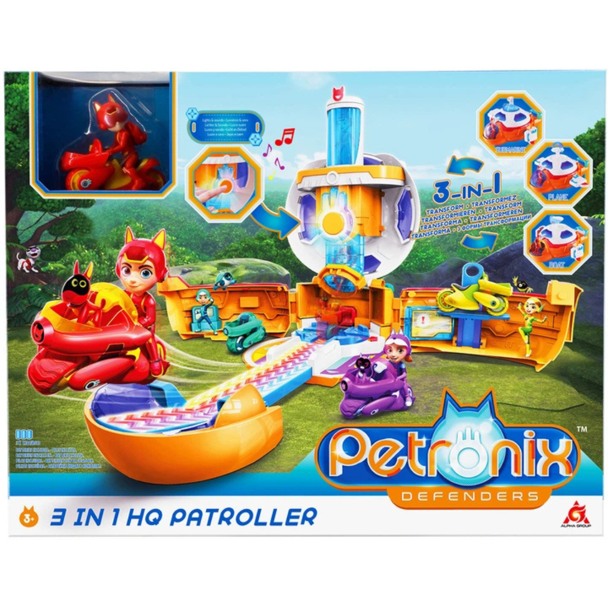 JUGUETE DE ACCIÓN PETRONIX PLAYSET BASE CENTRALTRANSFORMABLE 3 EN 1 CON LUCES Y SONIDOS - 2