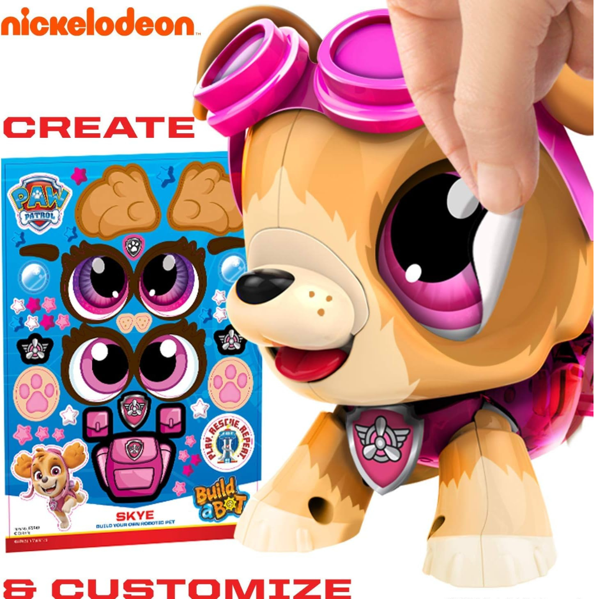 ARMAR TU ROBOT PAW PATROL SKYE ROBOT INTERACTIVO ARMABLE CON SONIDOS + MOVIMIENTO - 6