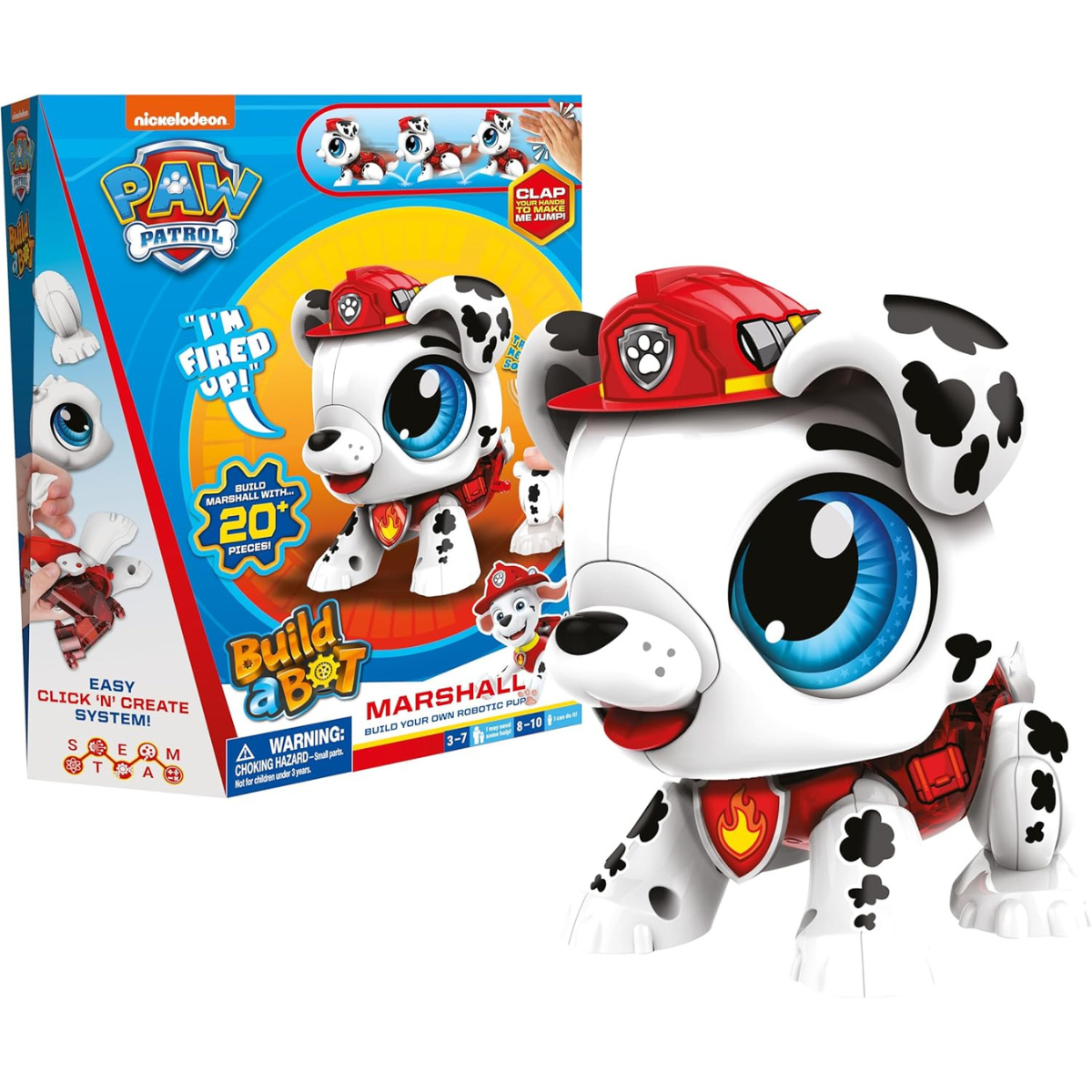 ARMAR TU ROBOT PAW PATROL MARSHALL ROBOT INTERACTIVO ARMABLE CON SONIDOS + MOVIMIENTO - 1
