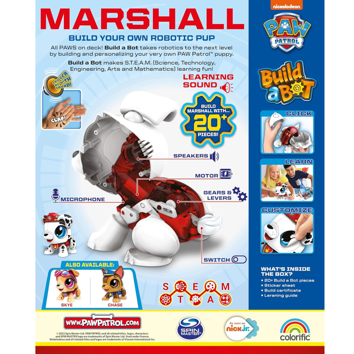 ARMAR TU ROBOT PAW PATROL MARSHALL ROBOT INTERACTIVO ARMABLE CON SONIDOS + MOVIMIENTO - 4
