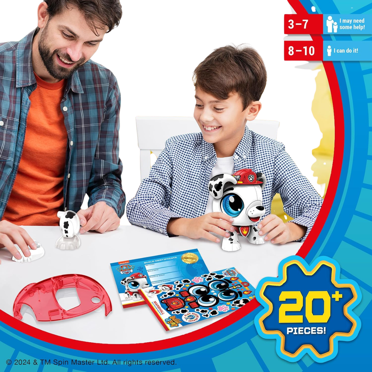 ARMAR TU ROBOT PAW PATROL MARSHALL ROBOT INTERACTIVO ARMABLE CON SONIDOS + MOVIMIENTO - 5