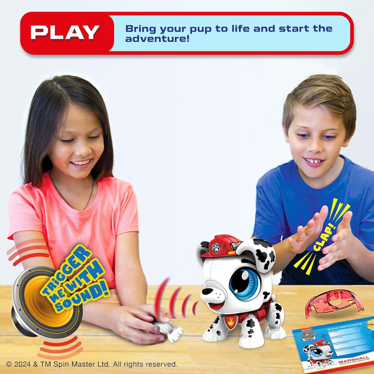 ARMAR TU ROBOT PAW PATROL MARSHALL ROBOT INTERACTIVO ARMABLE CON SONIDOS + MOVIMIENTO - 6