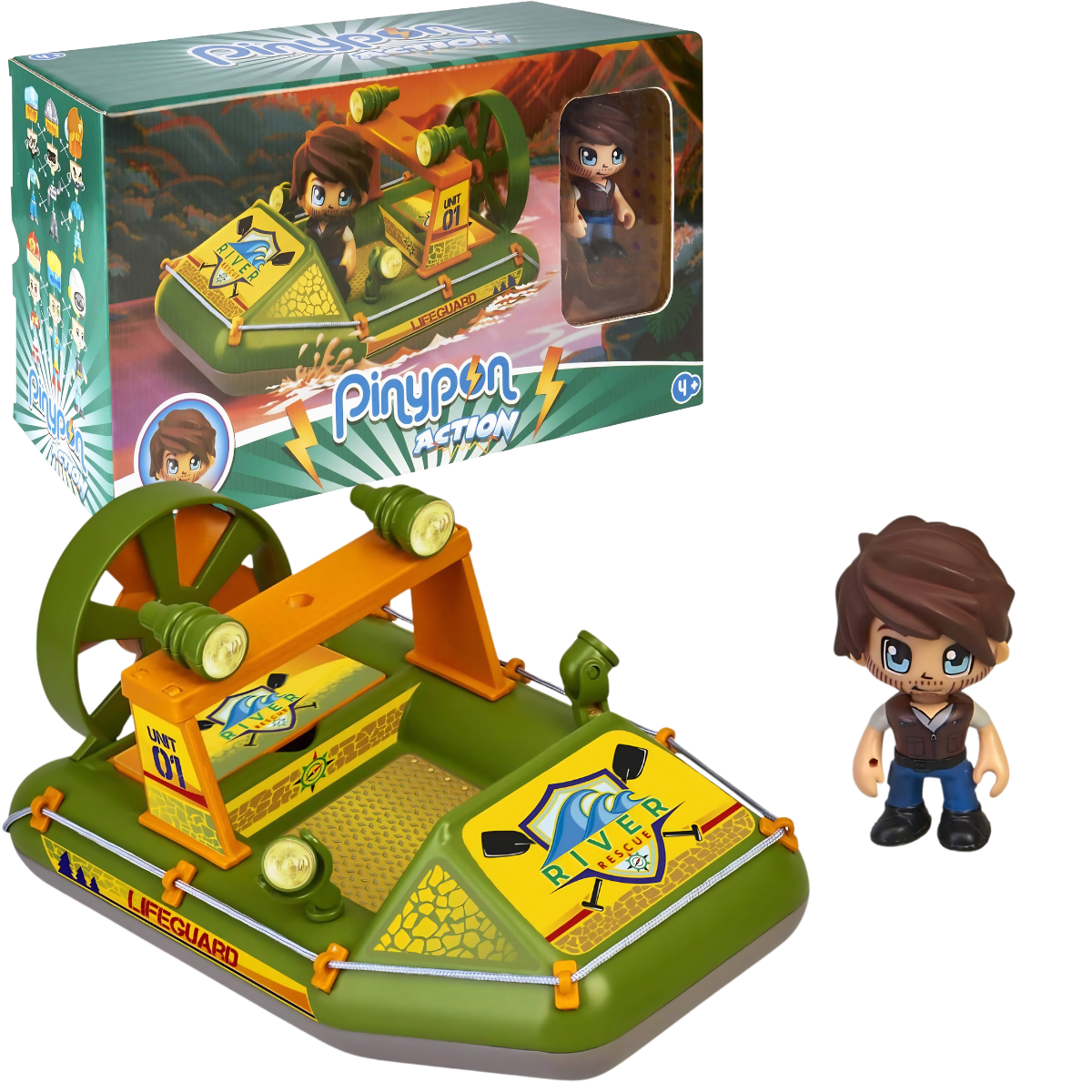 JUGUETE FIGURAS DE ACCIÓN PINYPON ACTION BALSA DE RESCATE CON ACCESORIOS - 1