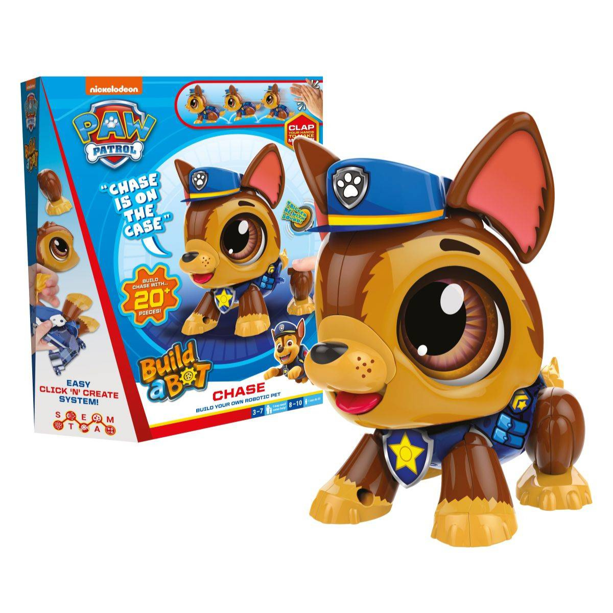 ARMAR TU ROBOT PAW PATROL CHASE ROBOT INTERACTIVO ARMABLE CON SONIDOS + MOVIMIENTO - 1