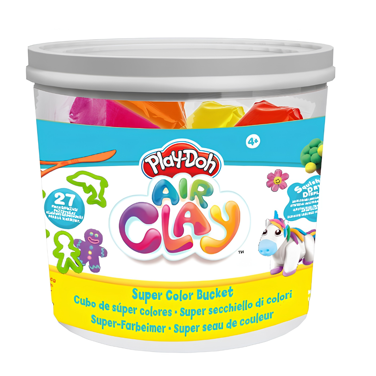 PLAY DOH PLASTILINA AIR CLAY BALDE CON ACCESORIOS - 7