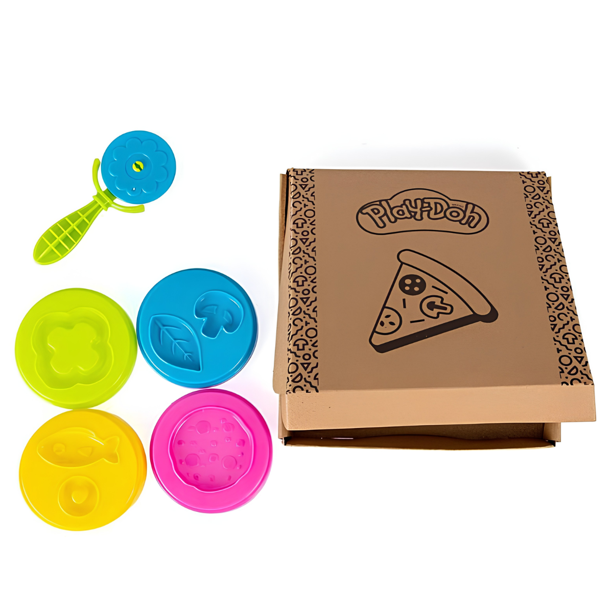 PLAY DOH PLASTILINA AIR CLAY SET PIZZA CON ACCESORIOS - 4