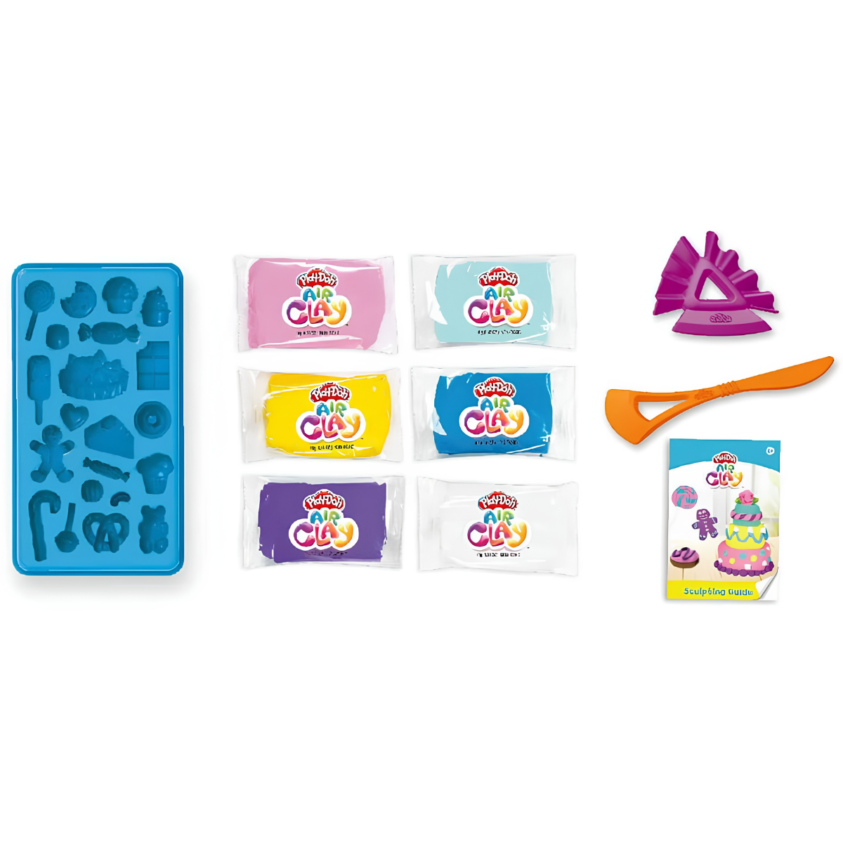 PLAY DOH PLASTILINA AIR CLAY SET POSTRES CON ACCESORIOS - 2