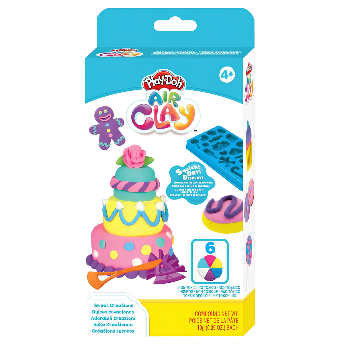 PLAY DOH PLASTILINA AIR CLAY SET POSTRES CON ACCESORIOS - 5