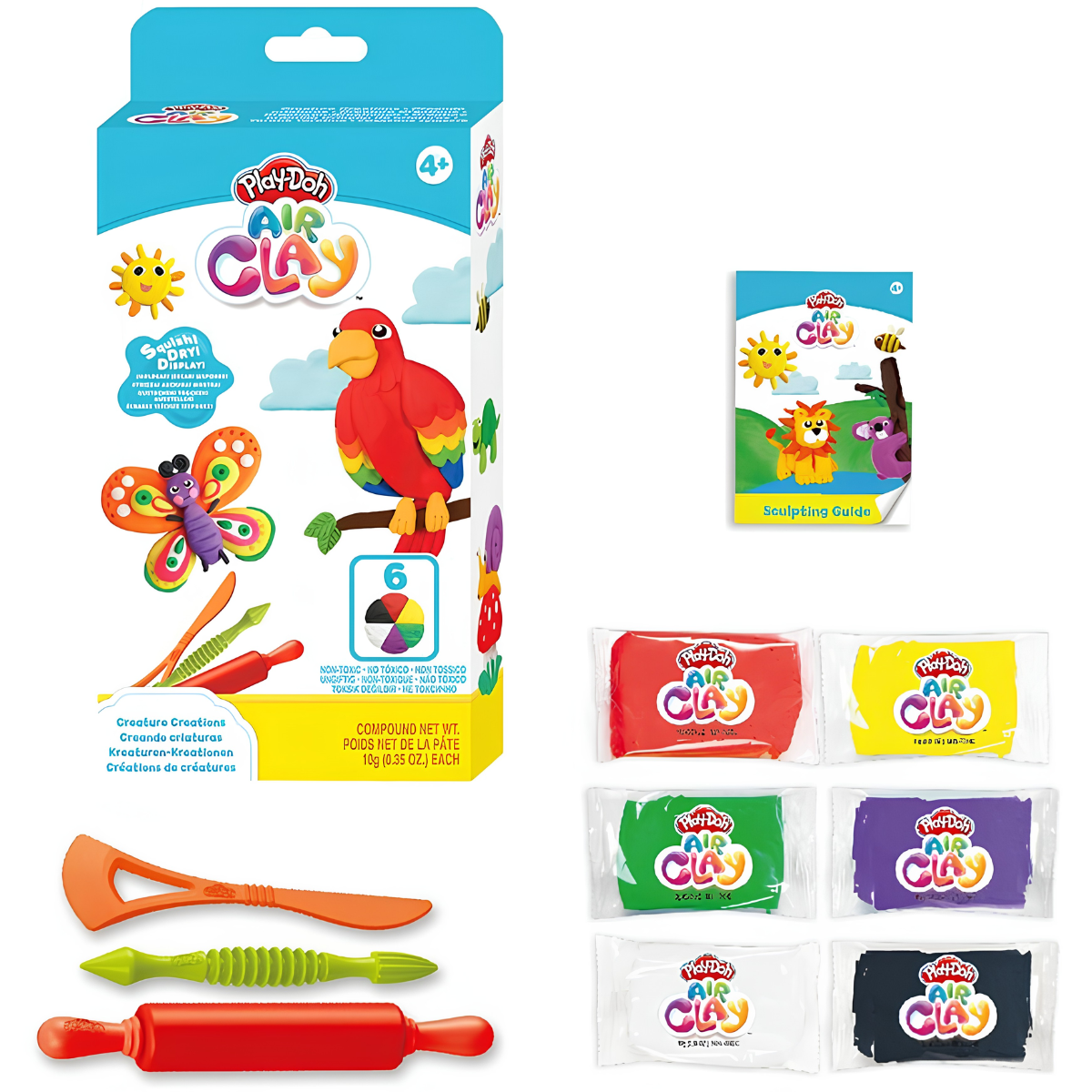 PLAY DOH PLASTILINA AIR CLAY SET AVES CON ACCESORIOS - 1