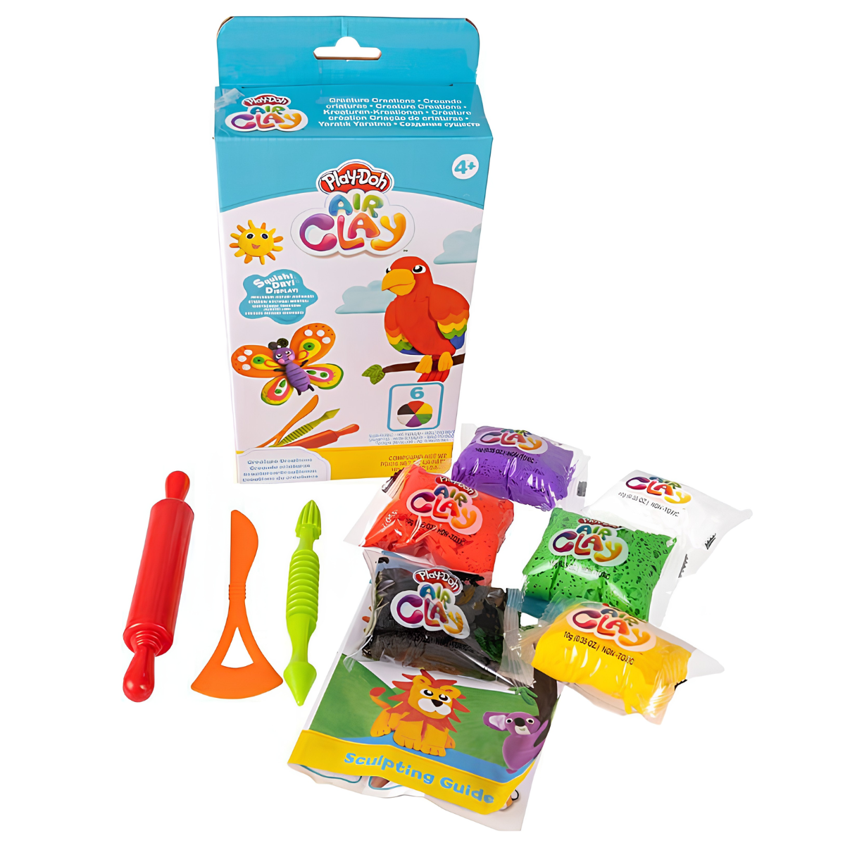 PLAY DOH PLASTILINA AIR CLAY SET AVES CON ACCESORIOS - 3