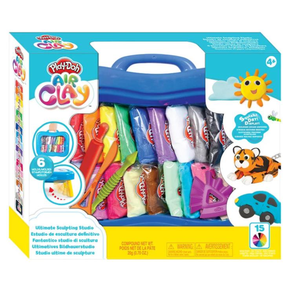 PLAY DOH PLASTILINA AIR CLAY MESA CREATIVA CON ACCESORIOS - 6