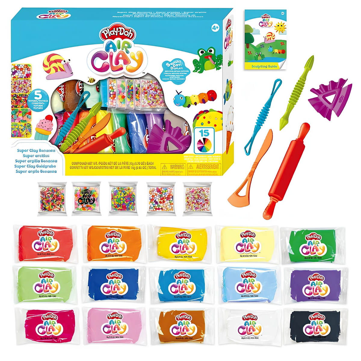 PLAY DOH PLASTILINA AIR CLAY SET DE CREATIVIDAD CON ACCESORIOS - 1