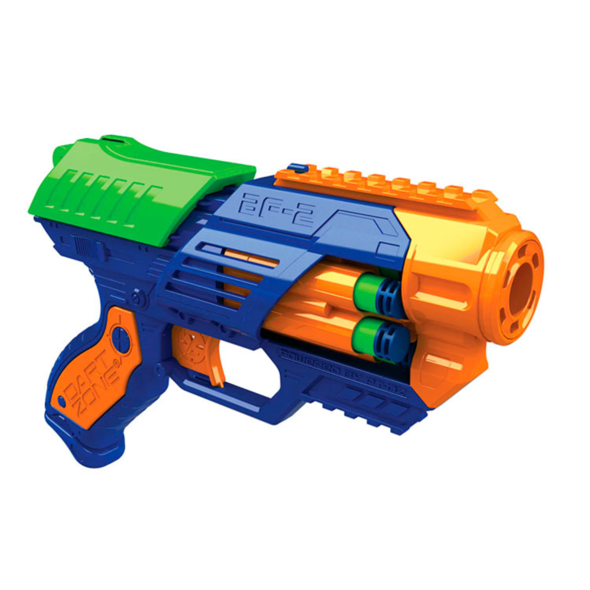JUGUETE LANZADOR DE DARDOS  DART ZONE CILINDRO GIRATORIO PACK X2 - 4