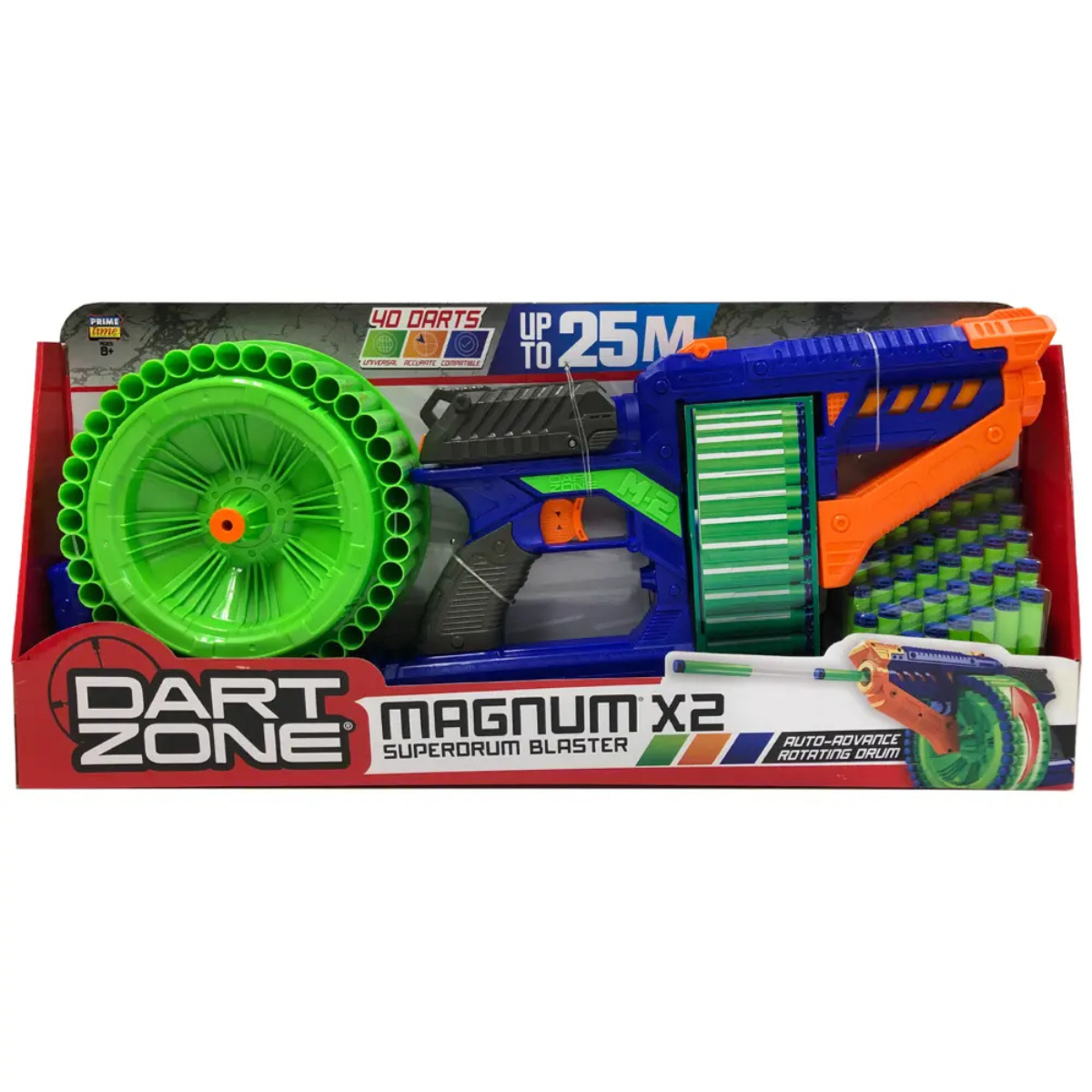 JUGUETE LANZADOR DE DARDOS  DART ZONE SUPER TAMBOR GIRATORIO - 6