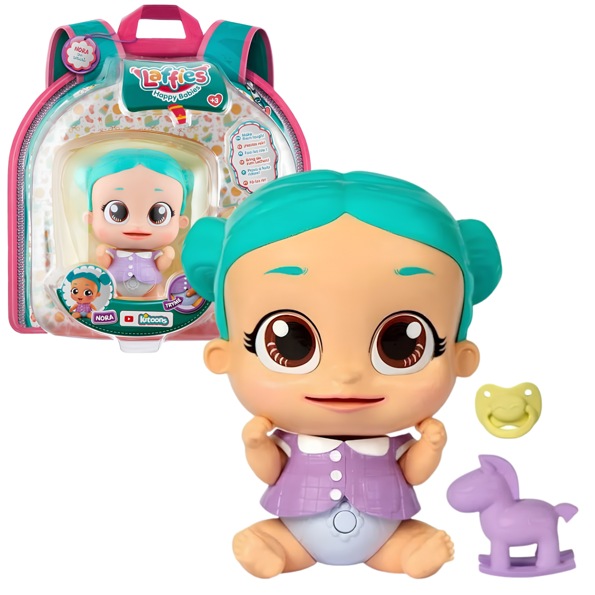 MUÑECA LAFFIES ADORABLE SONIDO RISITAS NORA - 1