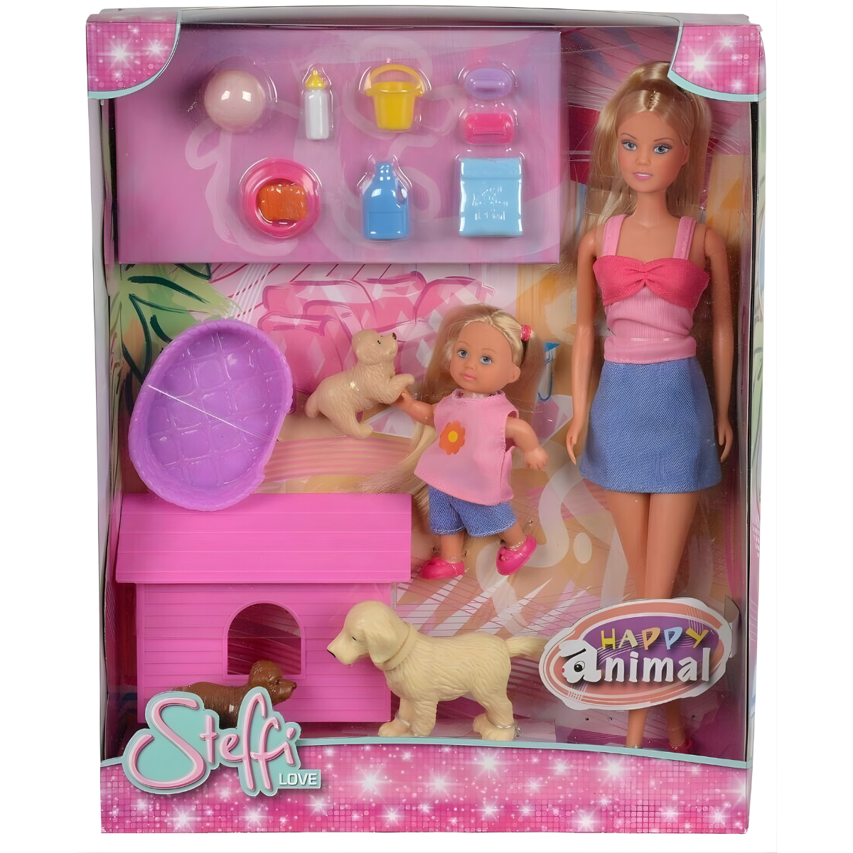 MUÑECA STEFFI LOVE ANIMAL FELIZ CON PERRO Y ACCESORIOS - 4